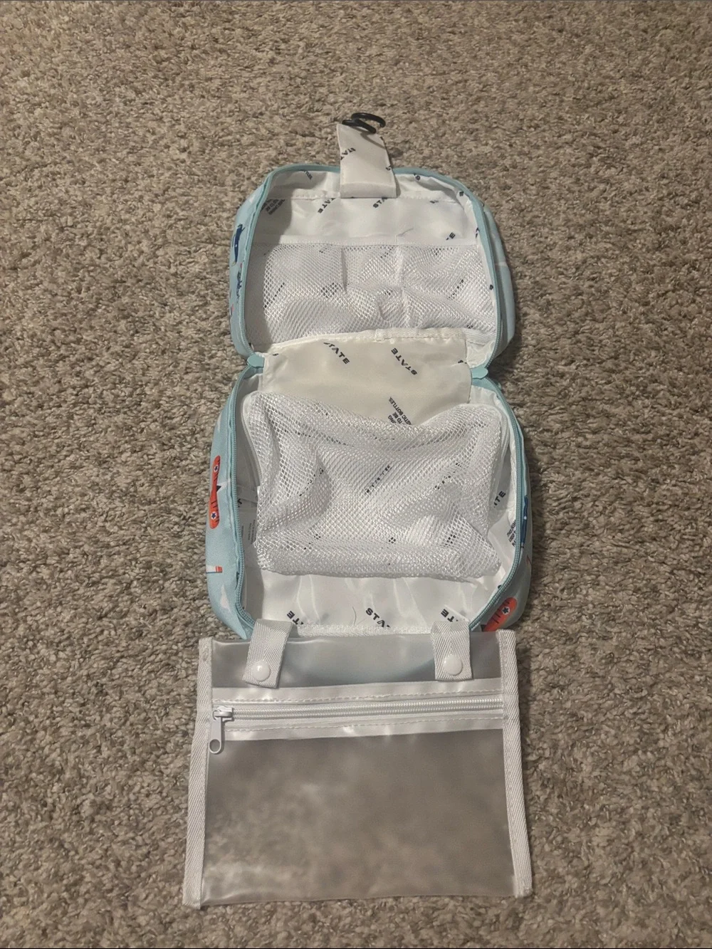 NWT State Bags Bensen Dopp Kit Airplanes